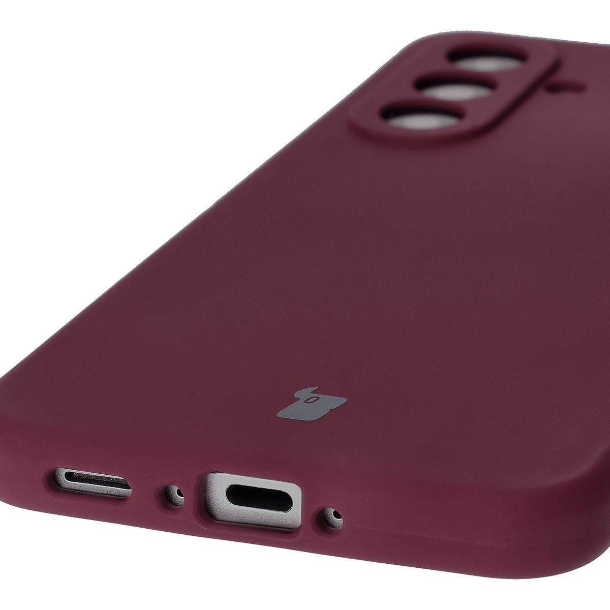 Silikon Handyhülle für Galaxy A56 5G, Bizon Soft Case, Pflaumenfarbe