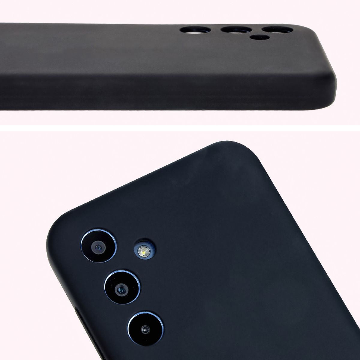 Silikon Handyhülle für Galaxy M35 5G, Bizon Soft Case, Schwarz