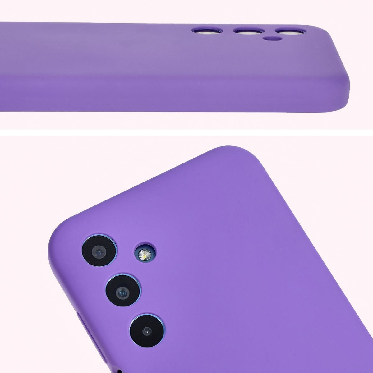 Silikon Handyhülle für Galaxy M35 5G, Bizon Soft Case, Violett