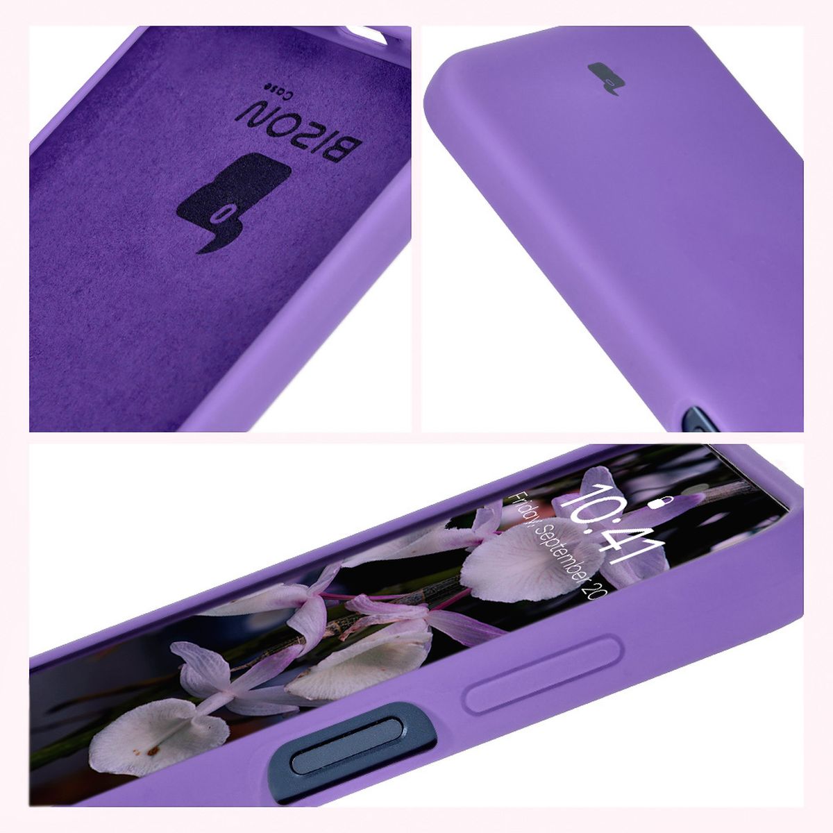 Silikon Handyhülle für Galaxy M35 5G, Bizon Soft Case, Violett
