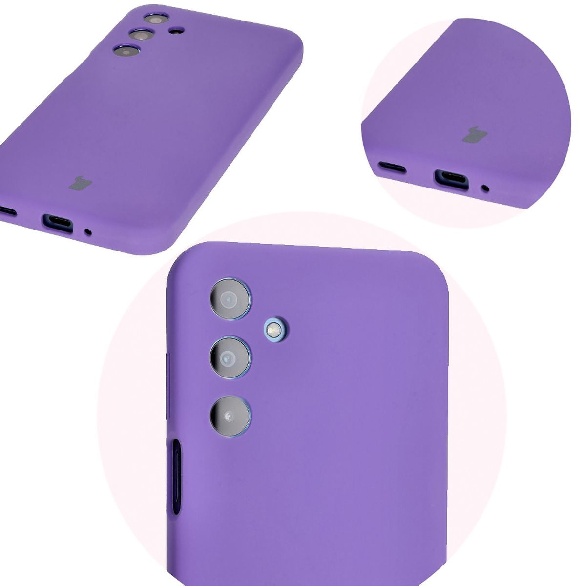 Silikon Handyhülle für Galaxy M35 5G, Bizon Soft Case, Violett