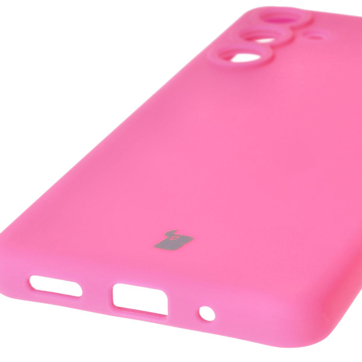 Silikon Handyhülle für Galaxy M55 5G, Bizon Soft Case, Neon-Pink