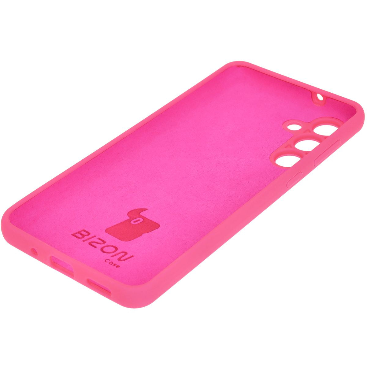 Silikon Handyhülle für Galaxy M55 5G, Bizon Soft Case, Neon-Pink