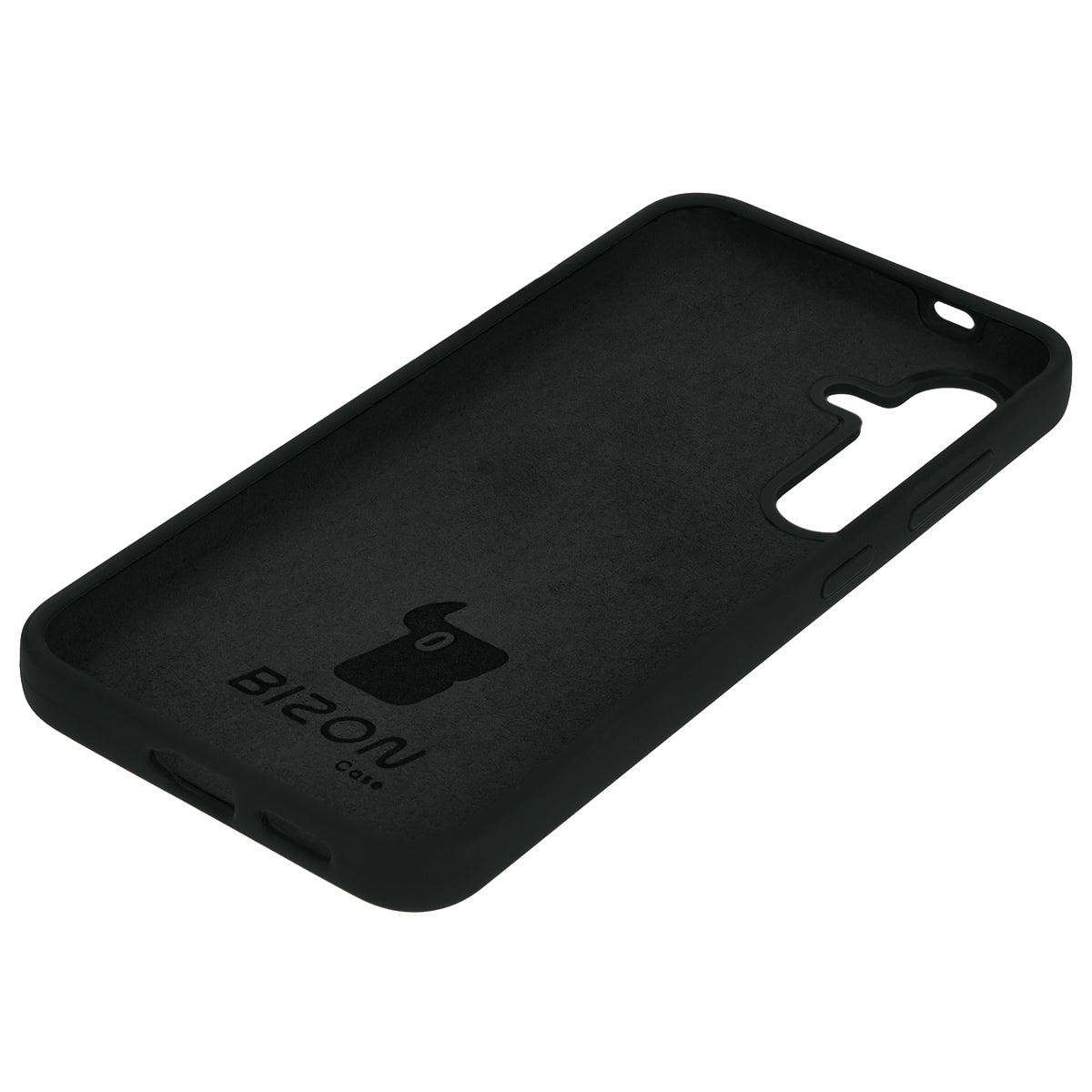 Silikon Handyhülle für Galaxy S24, Bizon Soft Case, Schwarz