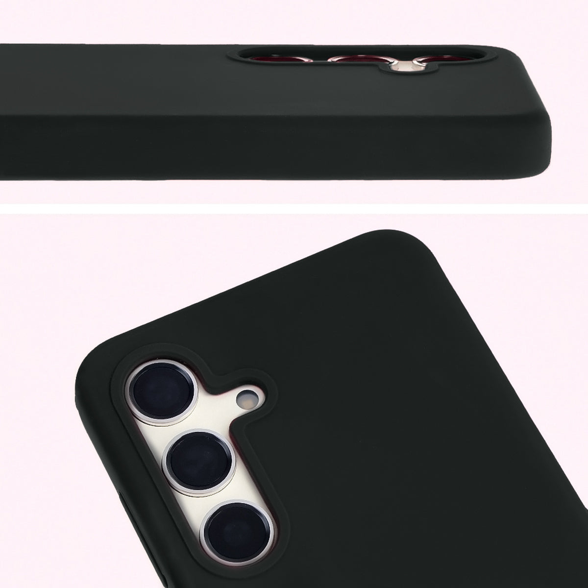 Silikon Handyhülle für Galaxy S24, Bizon Soft Case, Schwarz