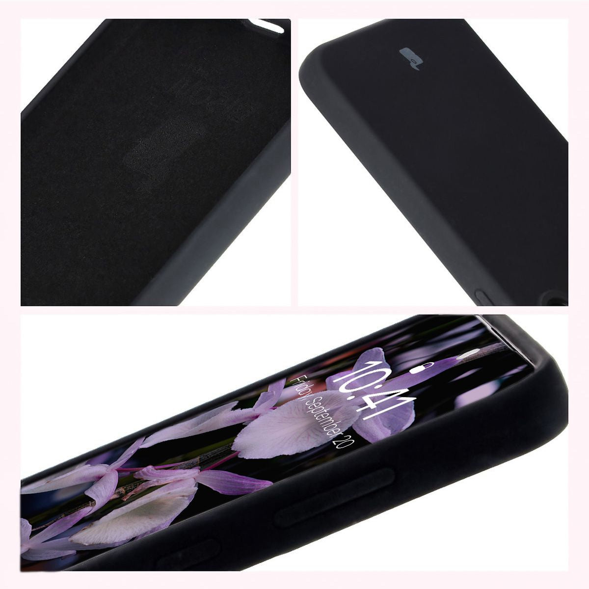 Silikon Handyhülle für Galaxy S24 FE, Bizon Soft Case, Schwarz