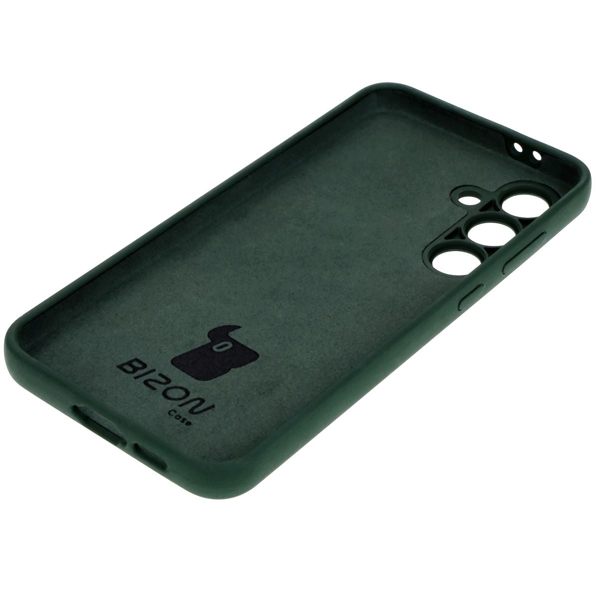 Silikon Handyhülle für Galaxy S24 FE, Bizon Soft Case, Dunkelgrün