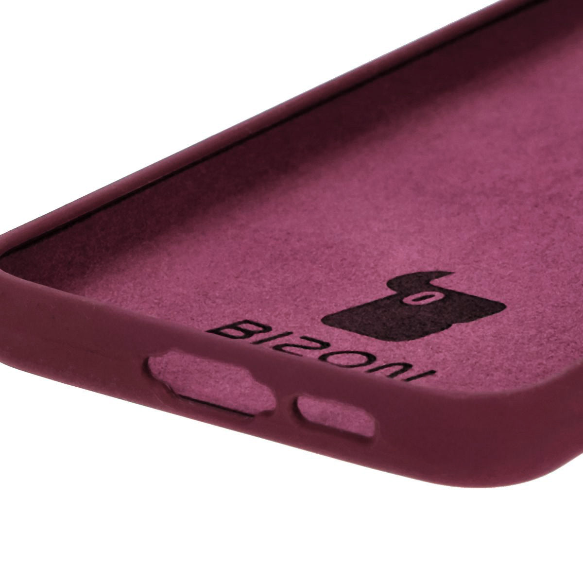 Silikon Handyhülle für Galaxy S24 FE, Bizon Soft Case, Pflaumenfarbe
