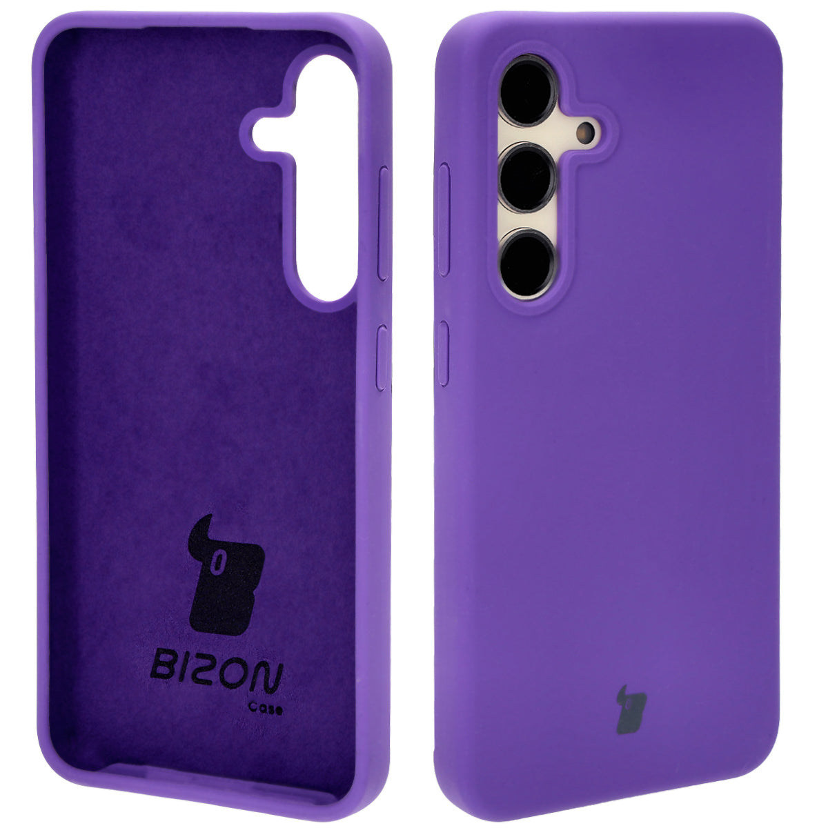 Silikon Handyhülle für Galaxy S24, Bizon Soft Case, Violett