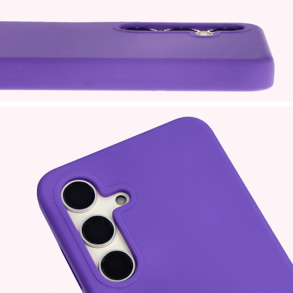 Silikon Handyhülle für Galaxy S24, Bizon Soft Case, Violett