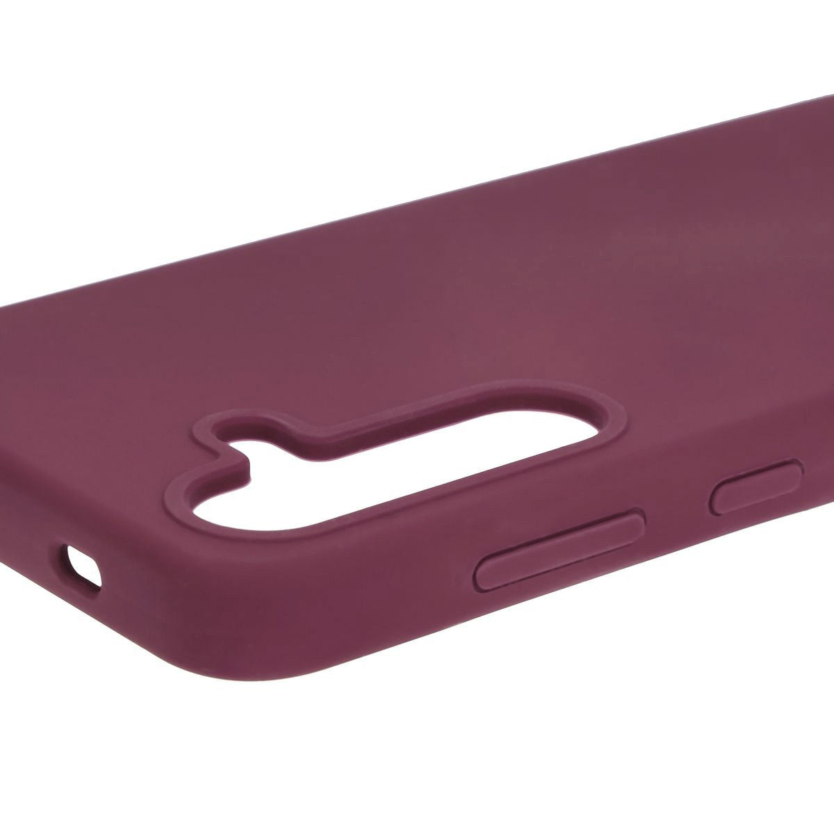 Silikon Handyhülle für Galaxy S24, Bizon Soft Case, Pflaumenfarbe