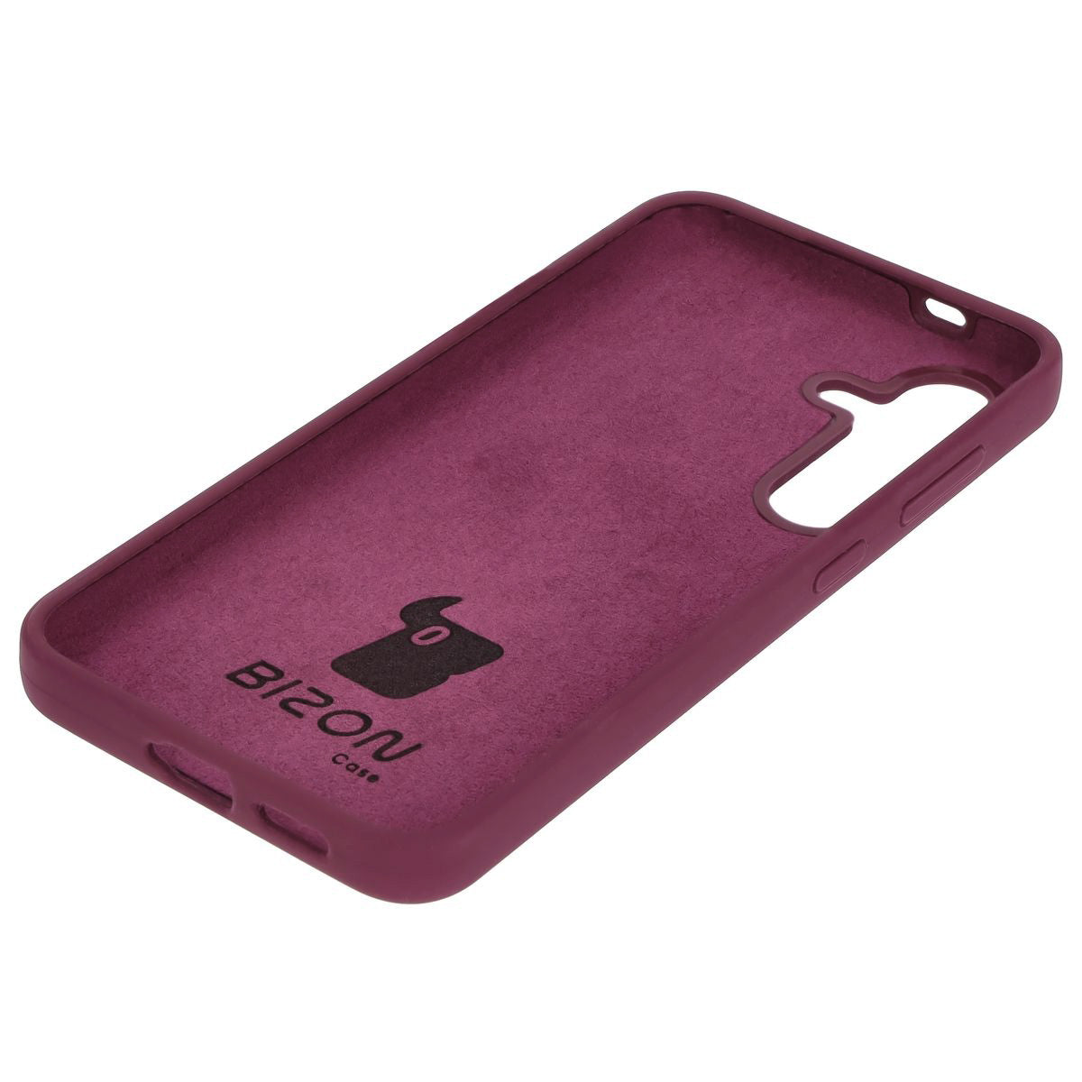 Silikon Handyhülle für Galaxy S24, Bizon Soft Case, Pflaumenfarbe