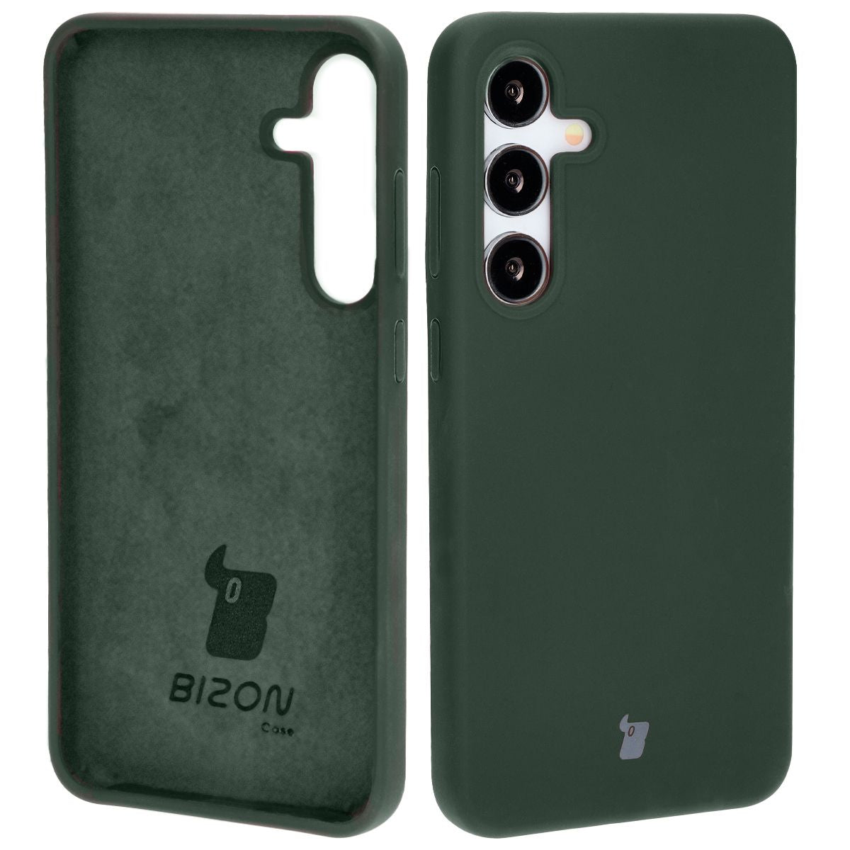 Silikon Handyhülle für Galaxy S24 Plus, Bizon Soft Case, Dunkelgrün
