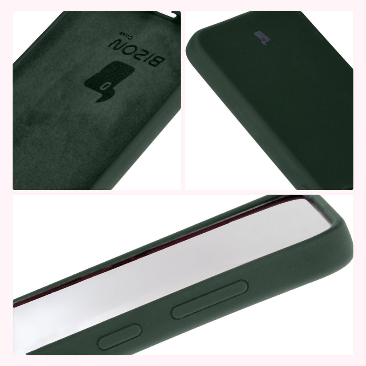 Silikon Handyhülle für Galaxy S24 Plus, Bizon Soft Case, Dunkelgrün