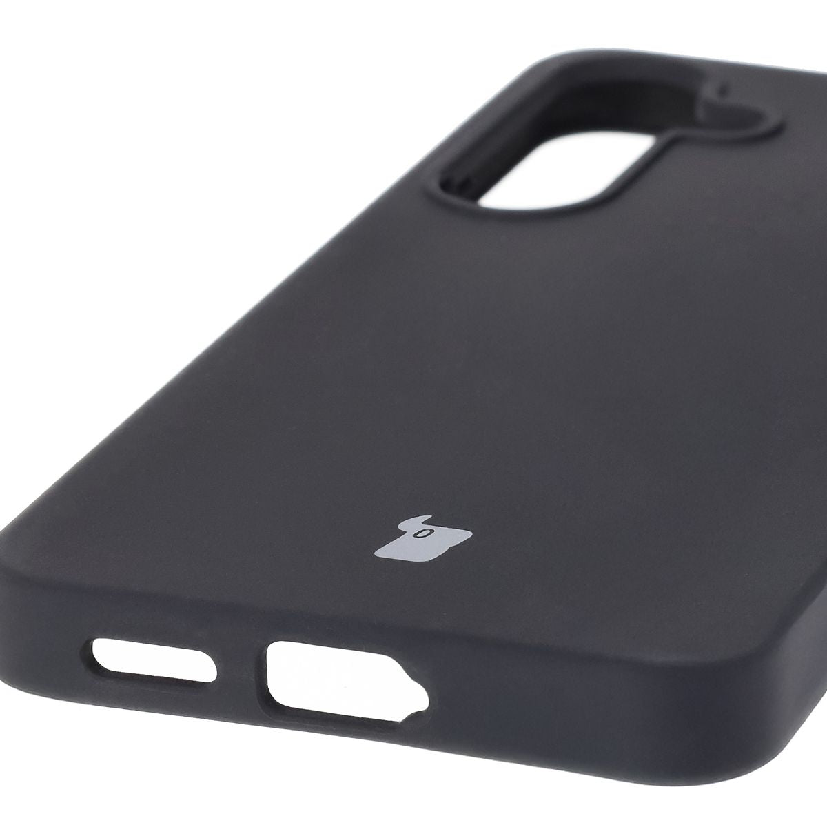 Silikon Handyhülle für Galaxy S25, Bizon Soft Case, Schwarz