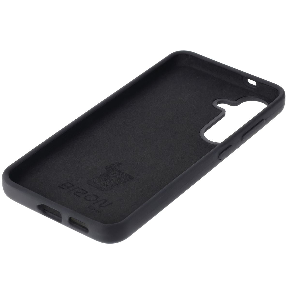 Silikon Handyhülle für Galaxy S25, Bizon Soft Case, Schwarz