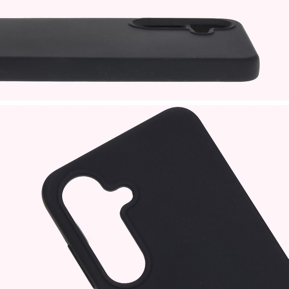 Silikon Handyhülle für Galaxy S25, Bizon Soft Case, Schwarz