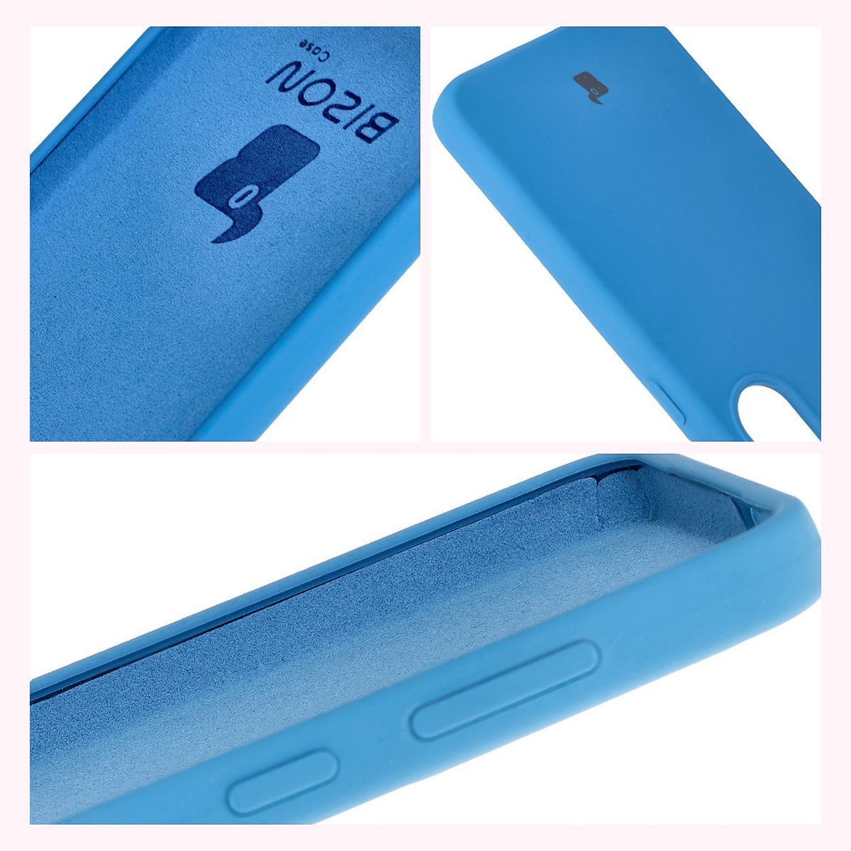 Silikon Handyhülle für Galaxy S25, Bizon Soft Case, Blau
