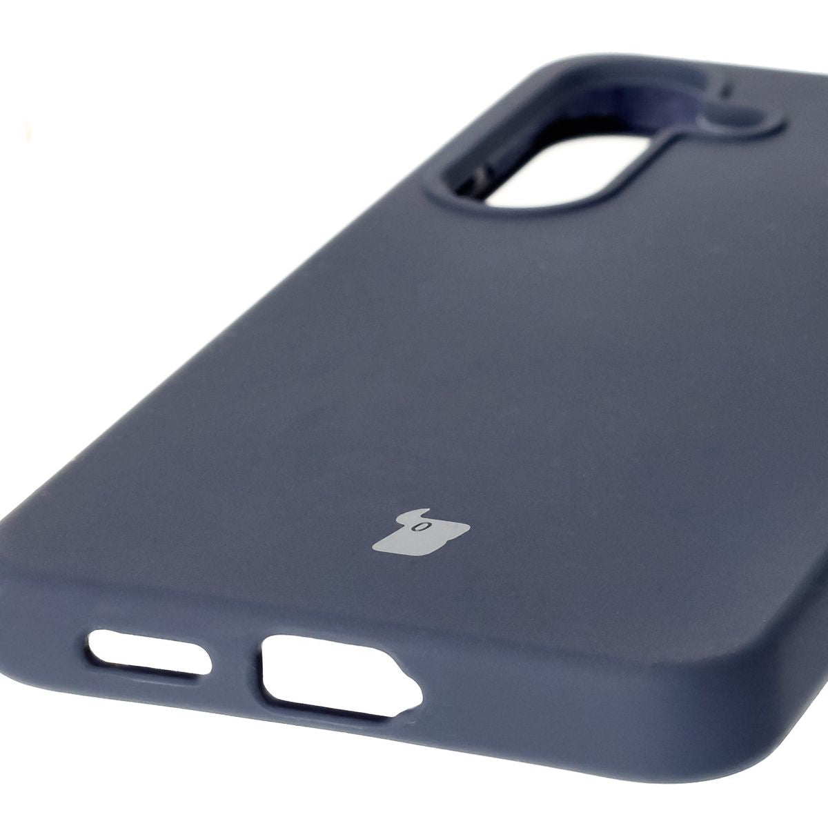 Silikon Handyhülle für Galaxy S25, Bizon Soft Case, Dunkelblau