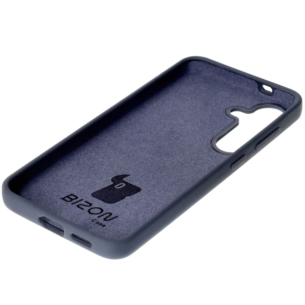 Silikon Handyhülle für Galaxy S25, Bizon Soft Case, Dunkelblau