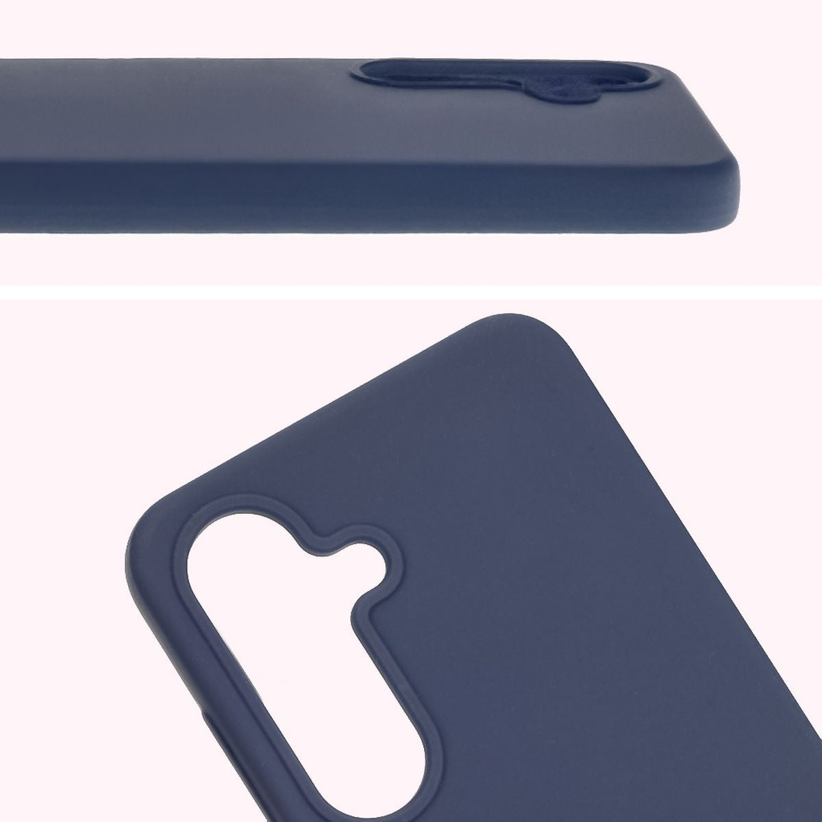 Silikon Handyhülle für Galaxy S25, Bizon Soft Case, Dunkelblau