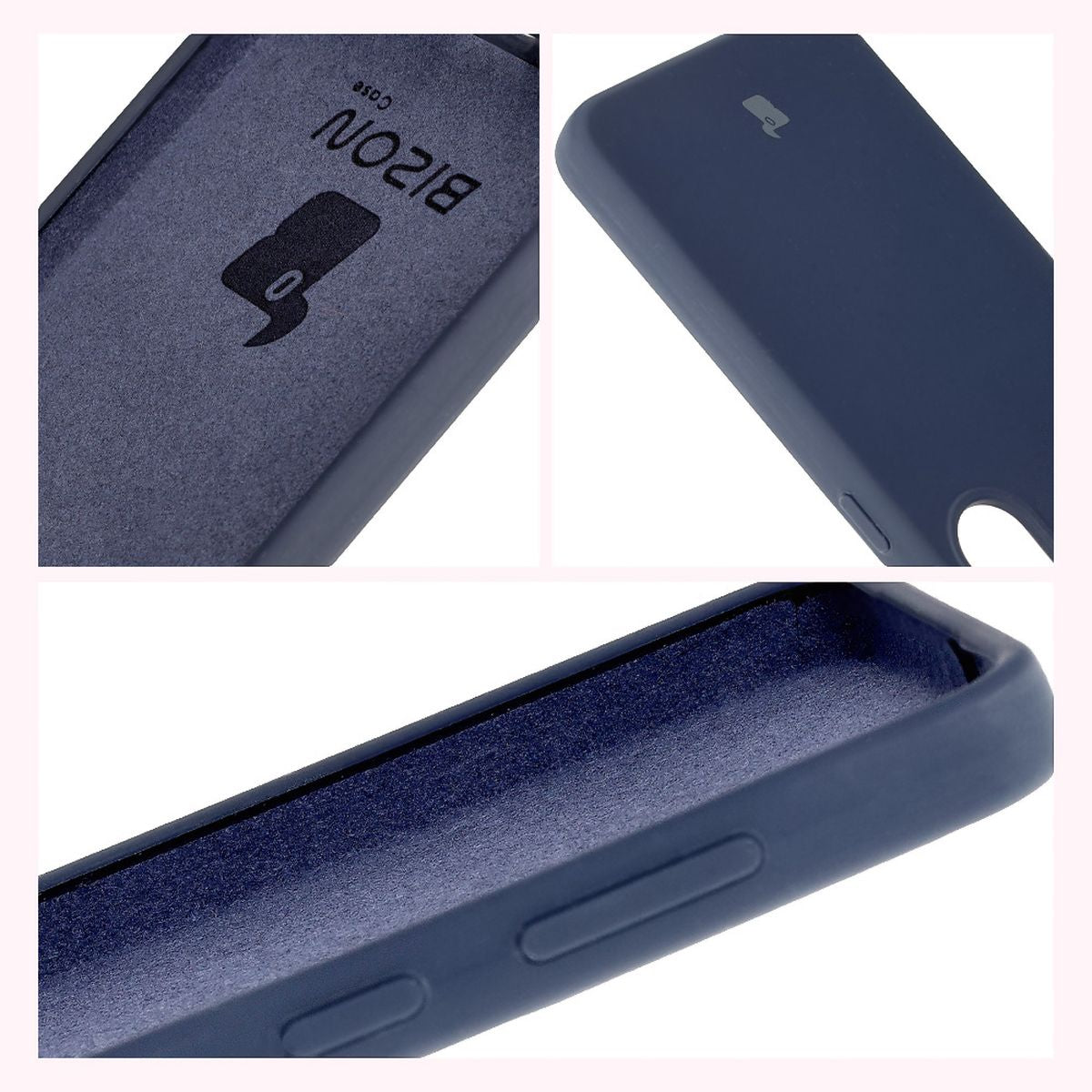 Silikon Handyhülle für Galaxy S25, Bizon Soft Case, Dunkelblau