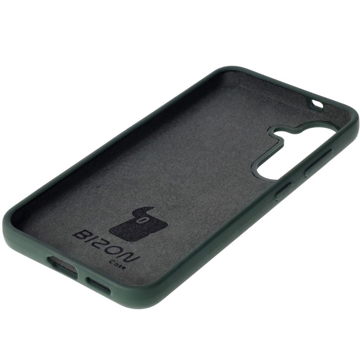 Silikon Handyhülle für Galaxy S25, Bizon Soft Case, Dunkelgrün