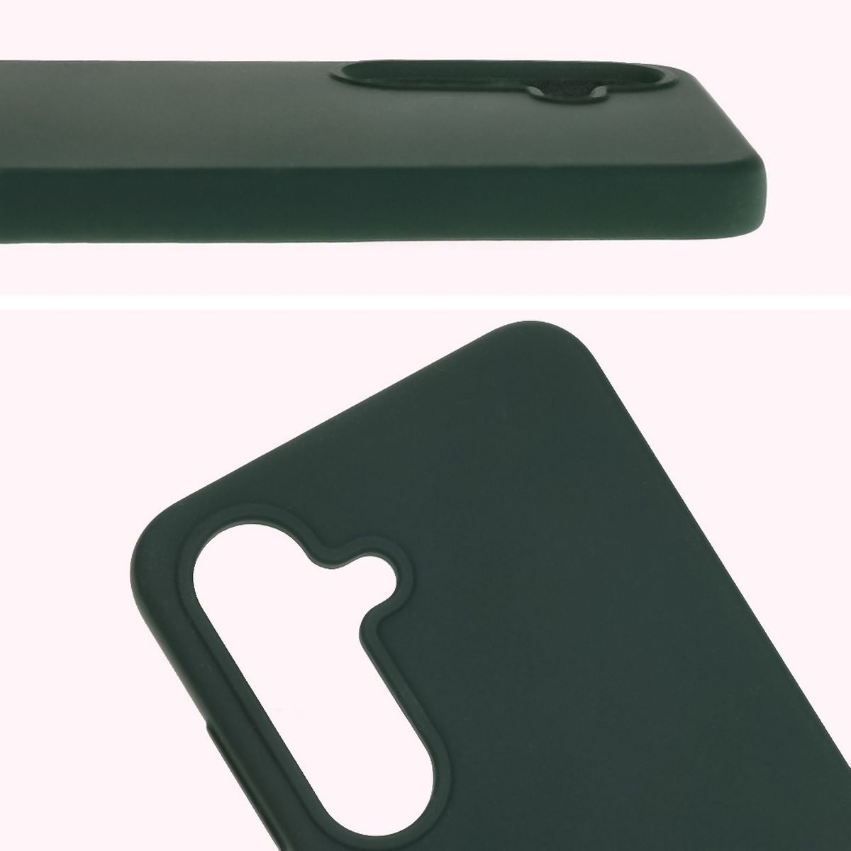 Silikon Handyhülle für Galaxy S25, Bizon Soft Case, Dunkelgrün