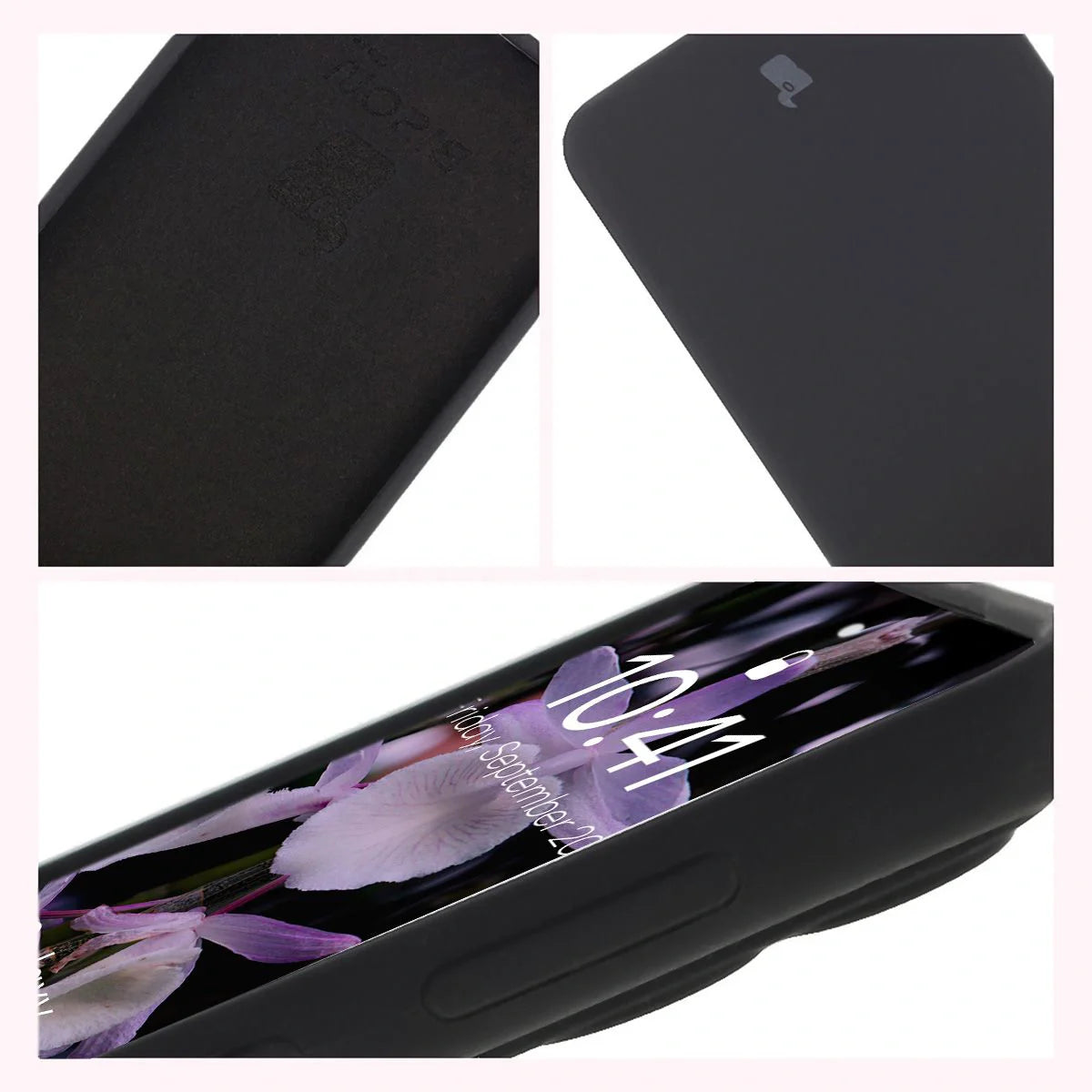 Silikon Handyhülle für Galaxy S25 Edge, Bizon Soft Case, Schwarz