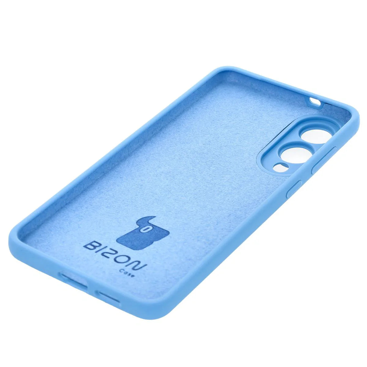 Silikon Handyhülle für Galaxy S25 Edge, Bizon Soft Case, Blau