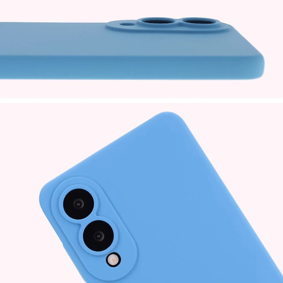 Silikon Handyhülle für Galaxy S25 Edge, Bizon Soft Case, Blau