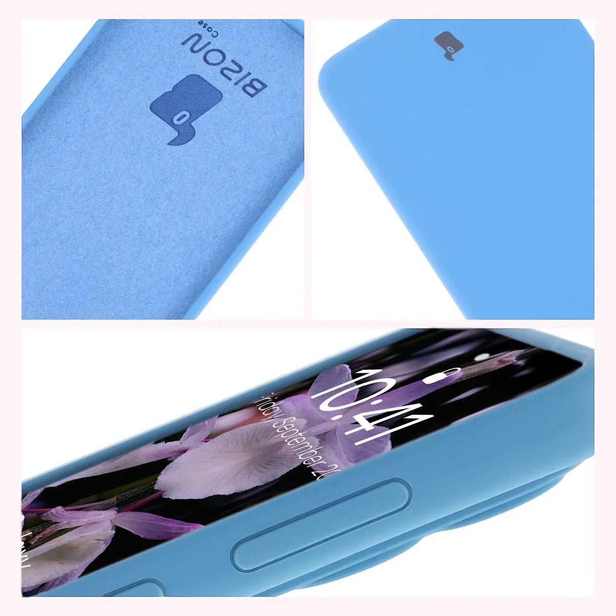 Silikon Handyhülle für Galaxy S25 Edge, Bizon Soft Case, Blau