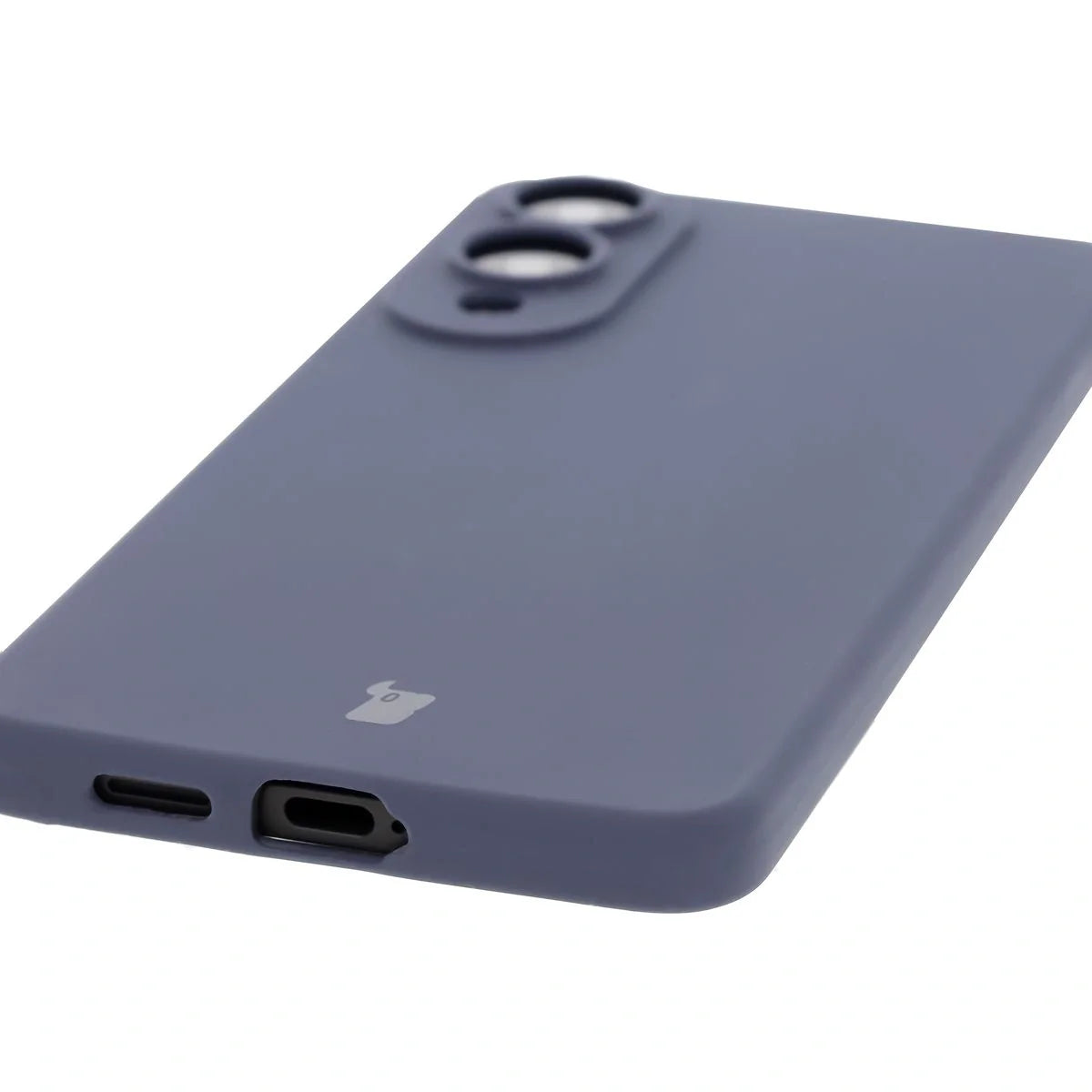 Silikon Handyhülle für Galaxy S25 Edge, Bizon Soft Case, Dunkelblau