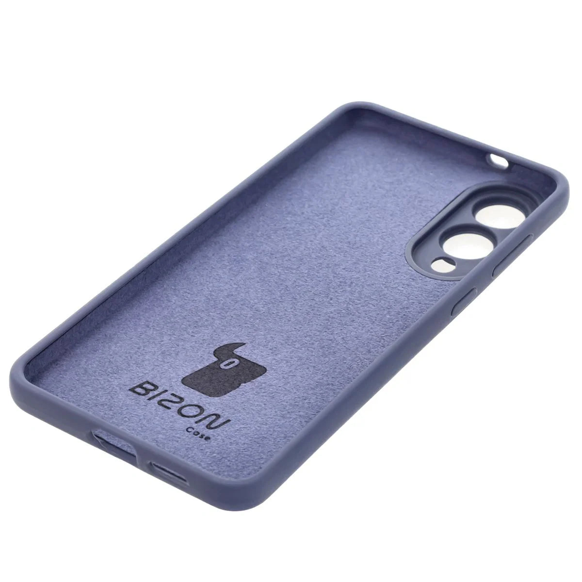 Silikon Handyhülle für Galaxy S25 Edge, Bizon Soft Case, Dunkelblau