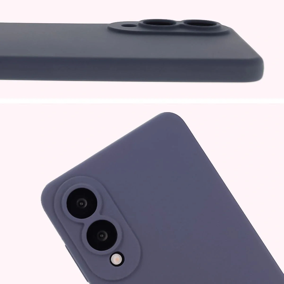 Silikon Handyhülle für Galaxy S25 Edge, Bizon Soft Case, Dunkelblau
