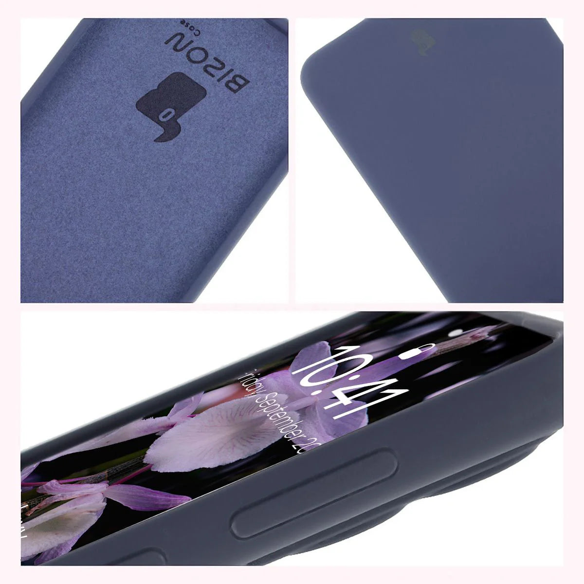 Silikon Handyhülle für Galaxy S25 Edge, Bizon Soft Case, Dunkelblau