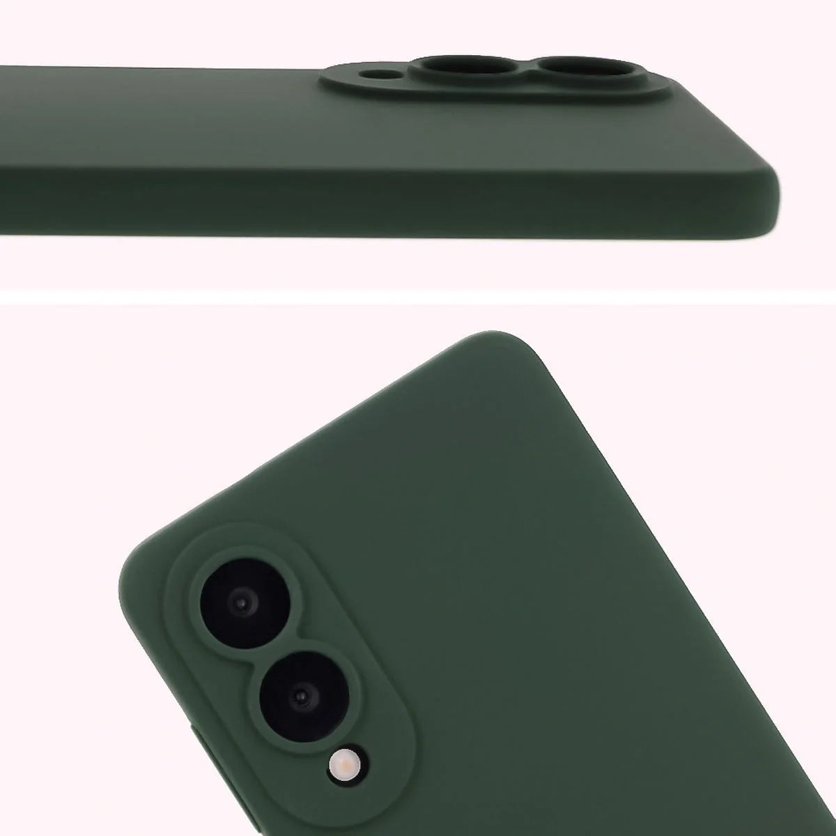Silikon Handyhülle für Galaxy S25 Edge, Bizon Soft Case, Dunkelgrün