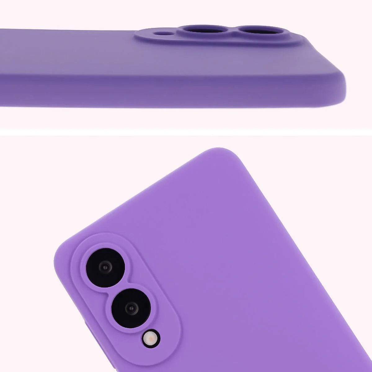 Silikon Handyhülle für Galaxy S25 Edge, Bizon Soft Case, Violett