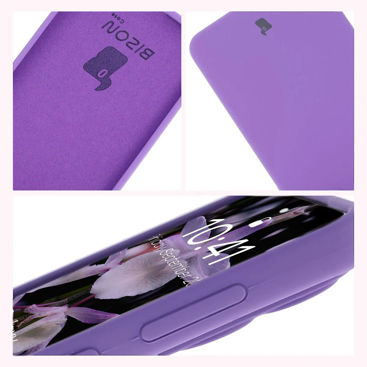 Silikon Handyhülle für Galaxy S25 Edge, Bizon Soft Case, Violett