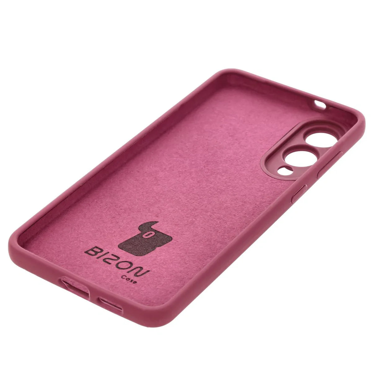 Silikon Handyhülle für Galaxy S25 Edge, Bizon Soft Case, Pflaumenfarbe