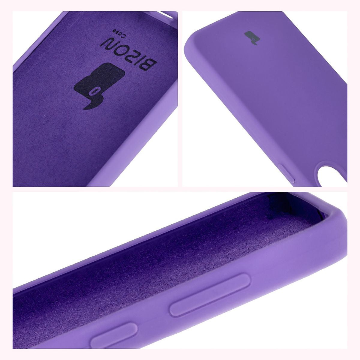 Silikon Handyhülle für Galaxy S25, Bizon Soft Case, Violett
