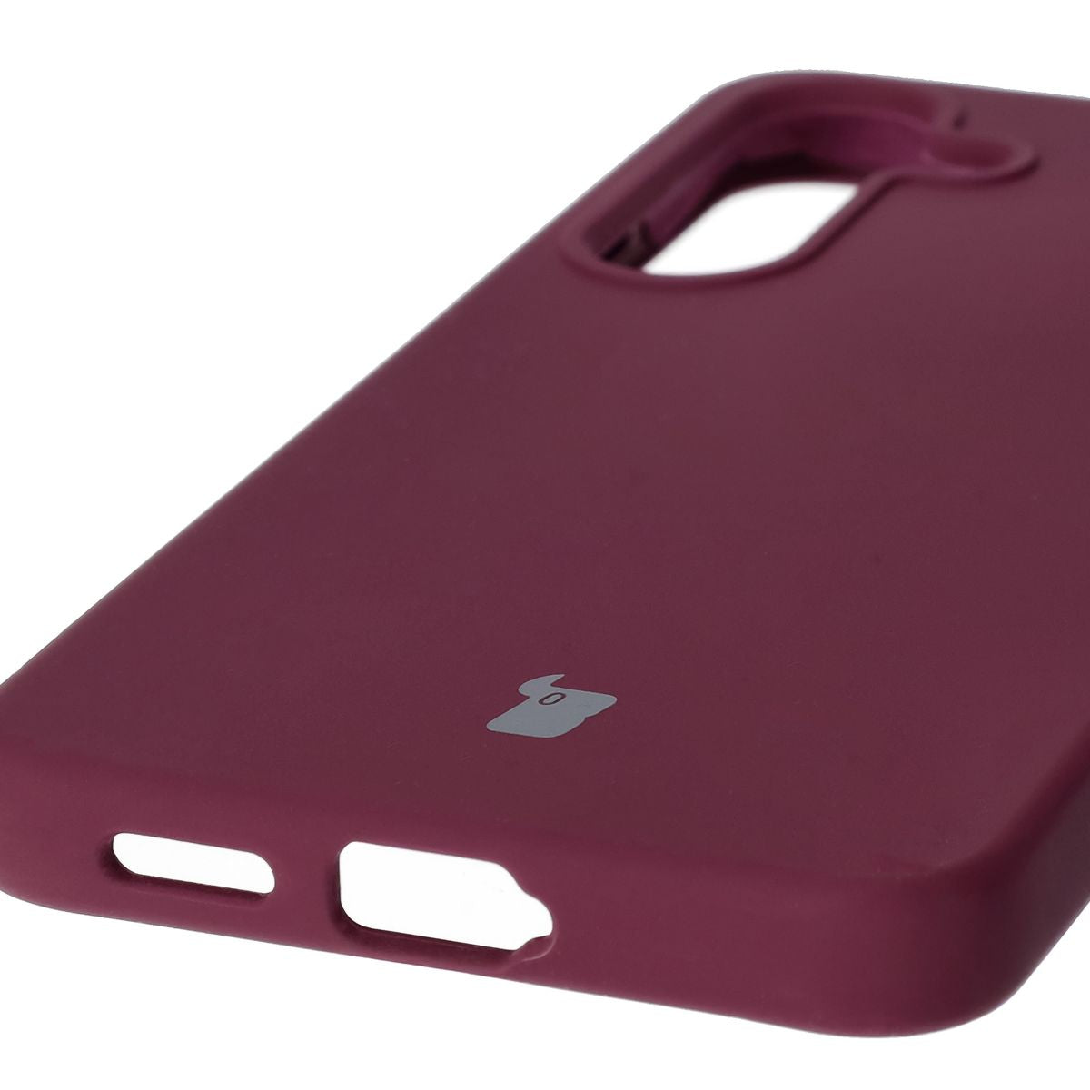 Silikon Handyhülle für Galaxy S25, Bizon Soft Case, Pflaumenfarbe