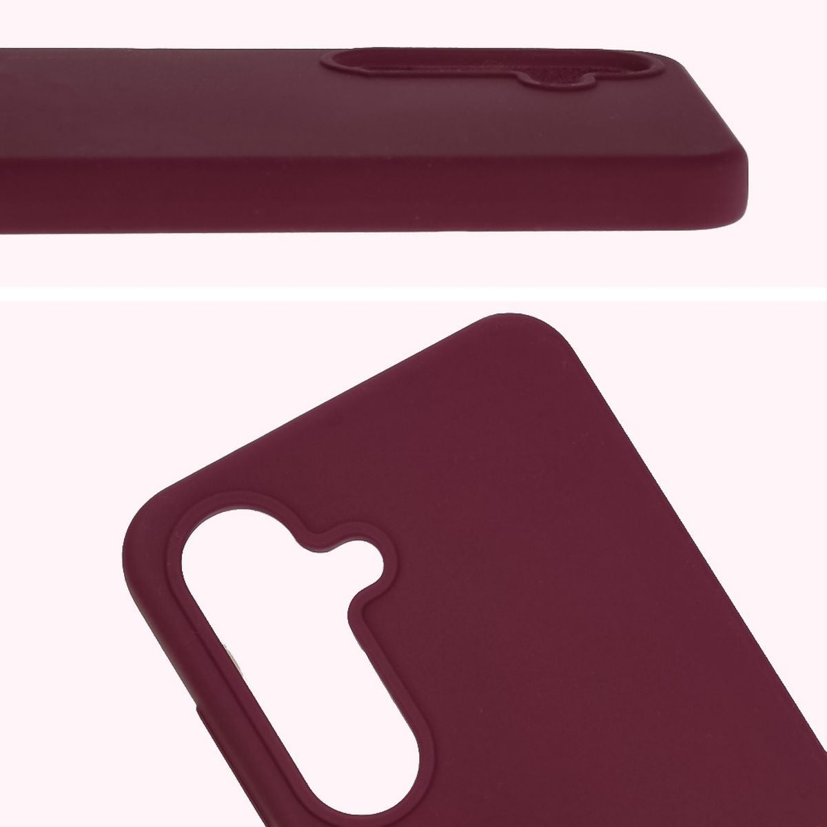 Silikon Handyhülle für Galaxy S25, Bizon Soft Case, Pflaumenfarbe