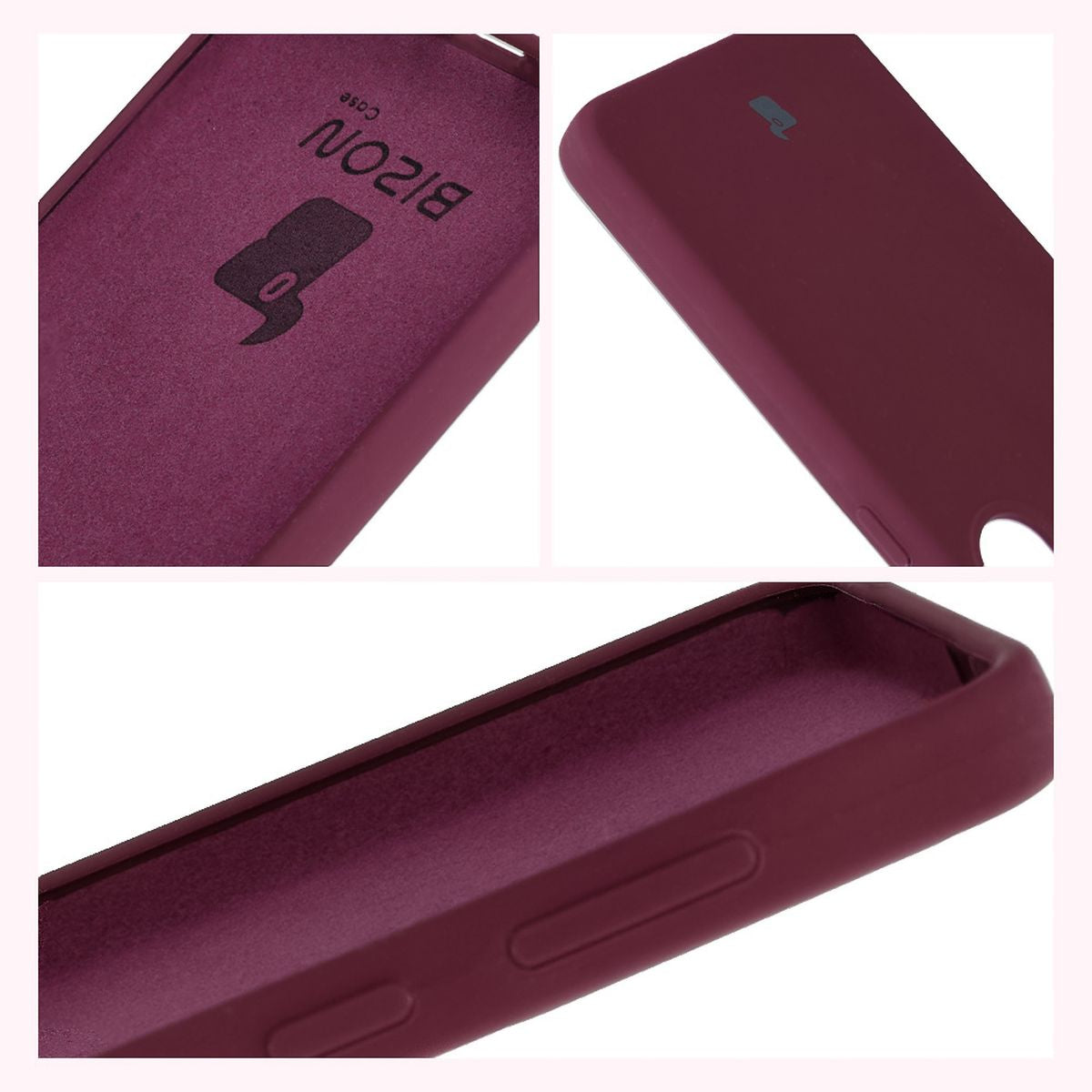 Silikon Handyhülle für Galaxy S25, Bizon Soft Case, Pflaumenfarbe