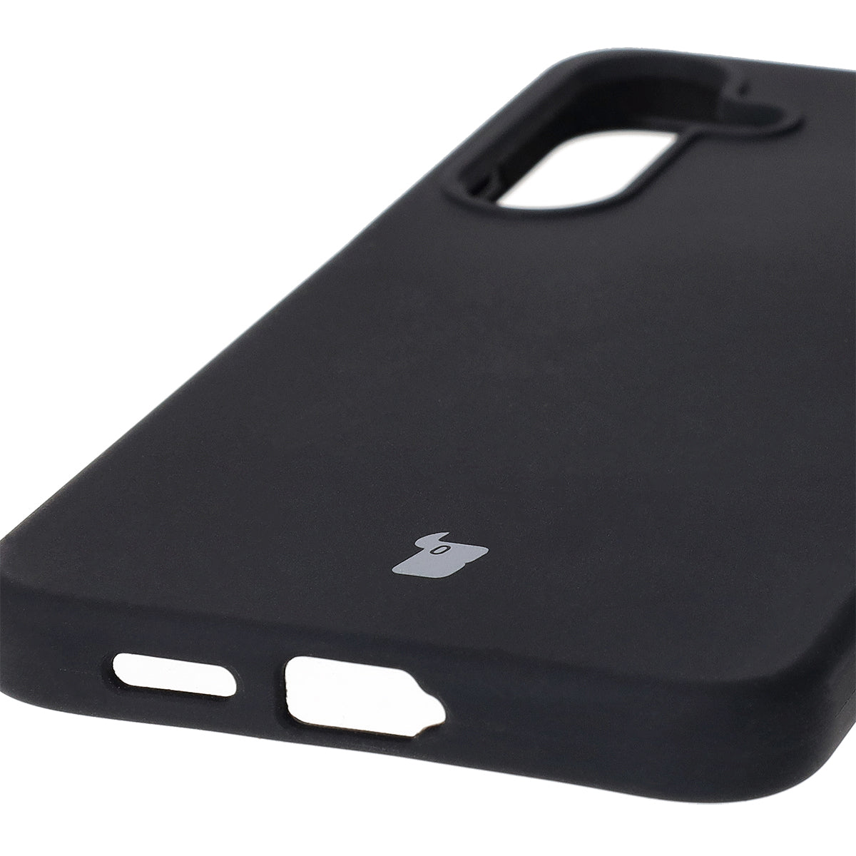 Silikon Handyhülle für Galaxy S25 Plus, Bizon Soft Case, Schwarz