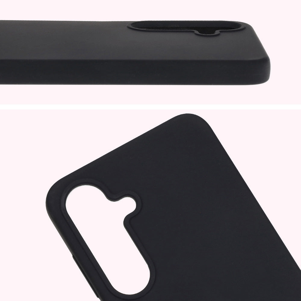 Silikon Handyhülle für Galaxy S25 Plus, Bizon Soft Case, Schwarz