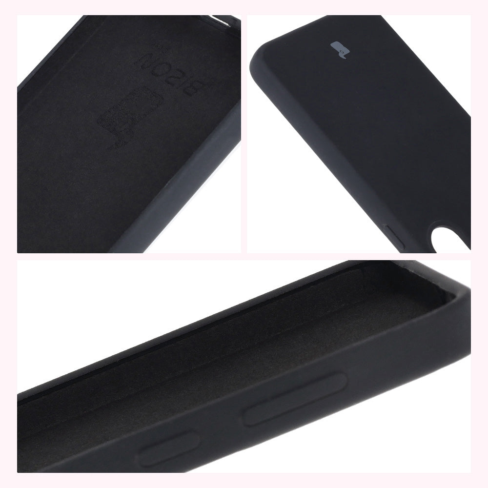 Silikon Handyhülle für Galaxy S25 Plus, Bizon Soft Case, Schwarz