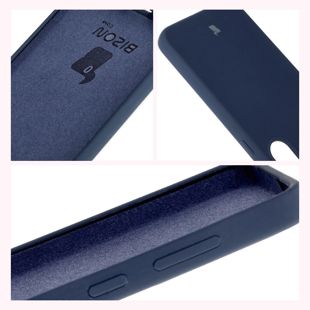 Silikon Handyhülle für Galaxy S25 Plus, Bizon Soft Case, Dunkelblau
