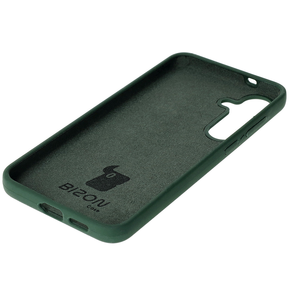 Silikon Handyhülle für Galaxy S25 Plus, Bizon Soft Case, Dunkelgrün