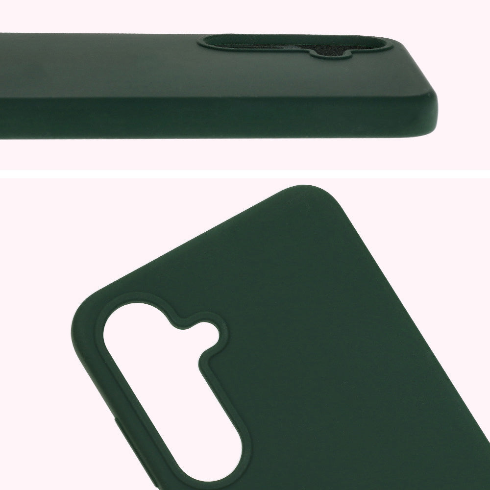 Silikon Handyhülle für Galaxy S25 Plus, Bizon Soft Case, Dunkelgrün